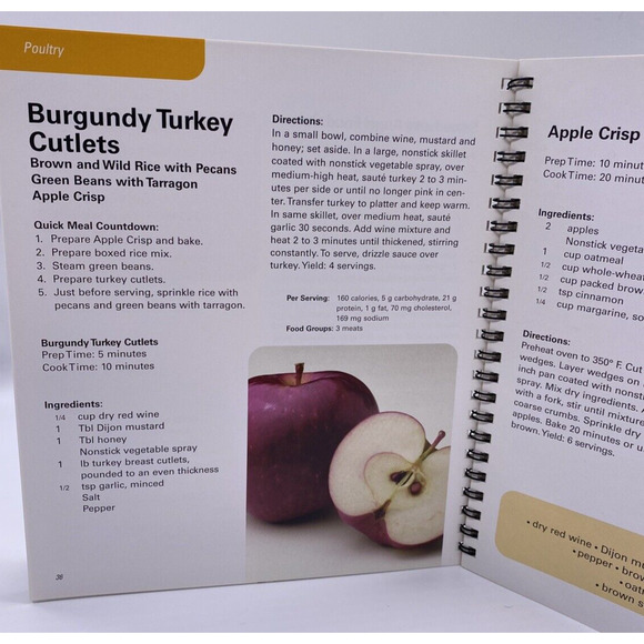 Light Cooking B000I7TYQ6 Jenny Craig 30 Meals in 30 Minutes Spiral Cookbook - Picture 5 of 13